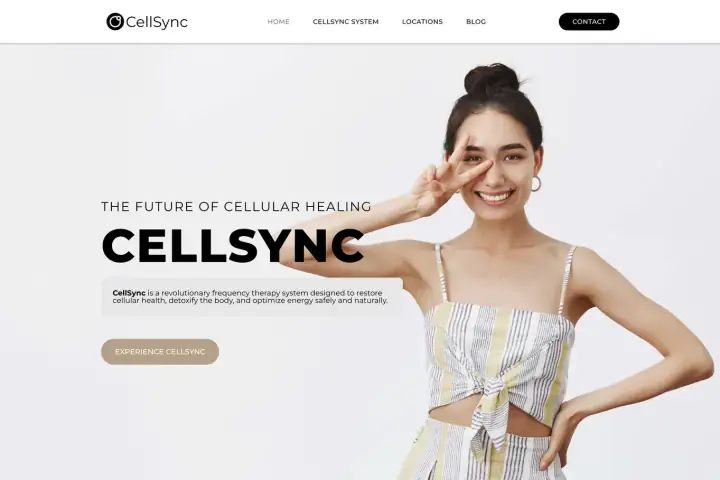 Cellsync homepage — WordPress website design Bali by Stefanoes Visual