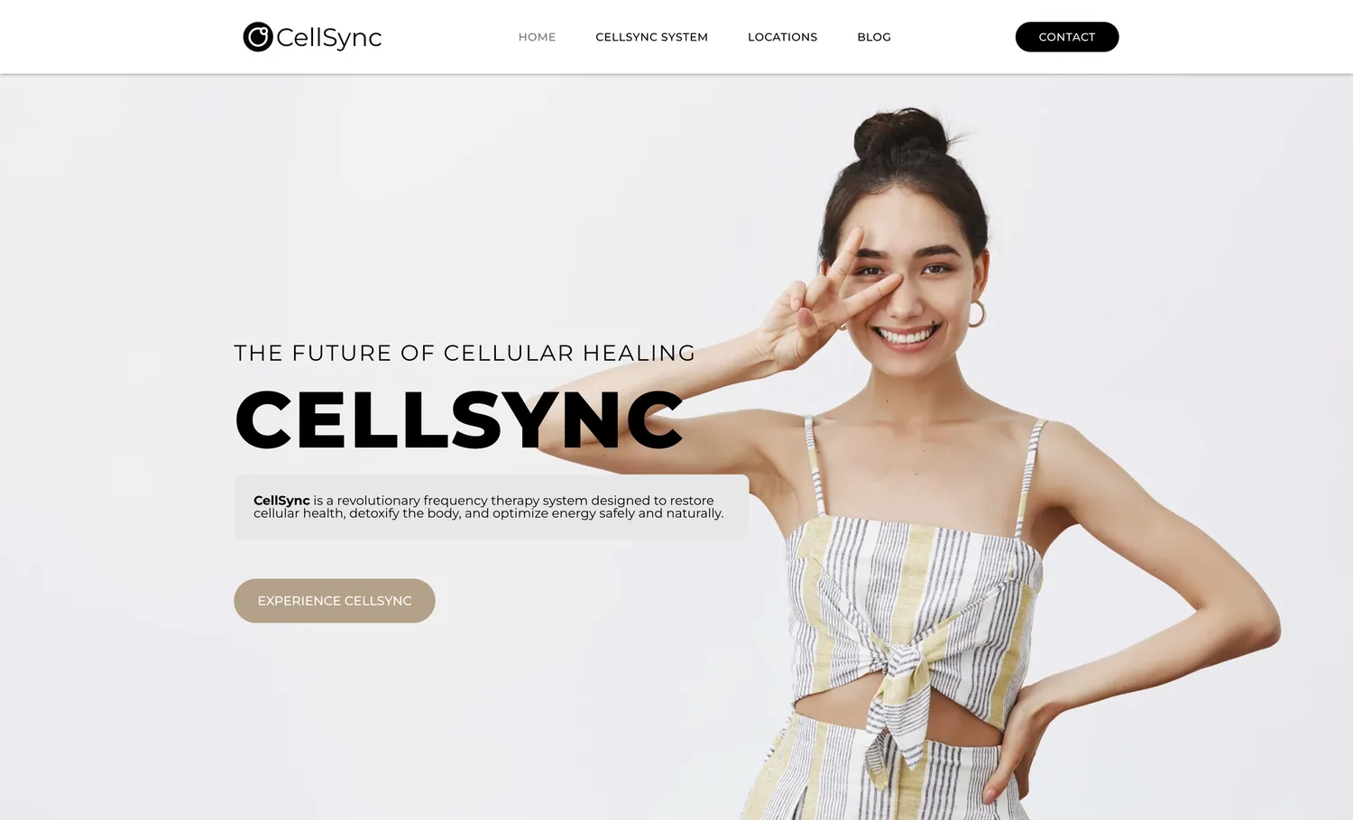 Cellsync homepage — WordPress website design Bali by Stefanoes Visual
