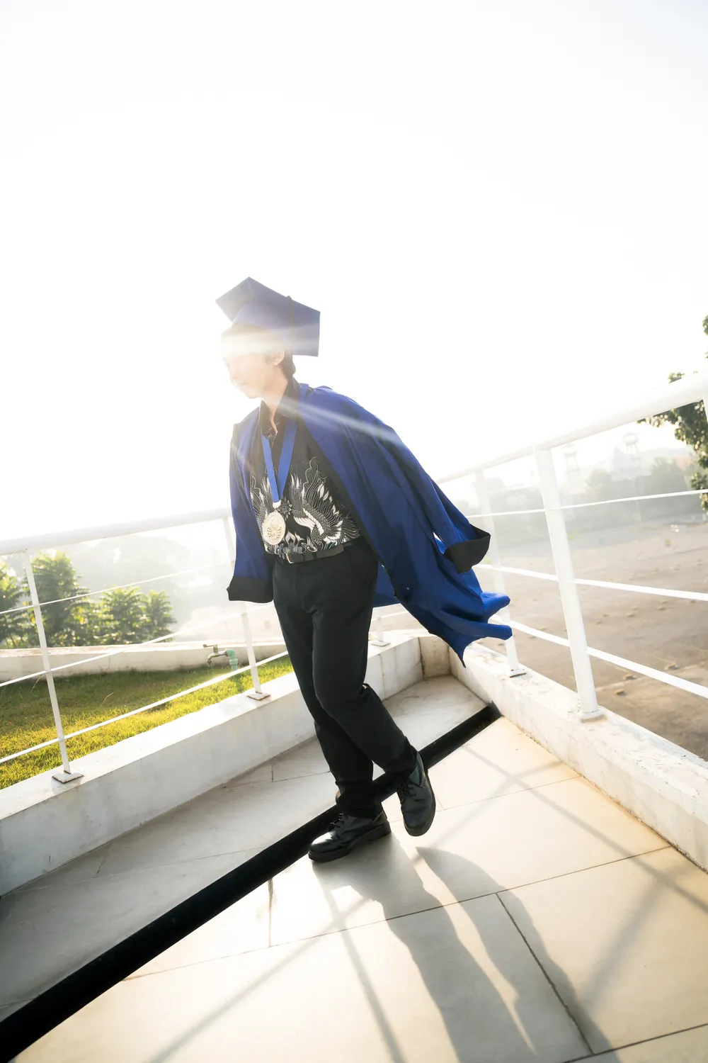 Kevin Oey Dinata portrait at Petra Christian University Surabaya campus