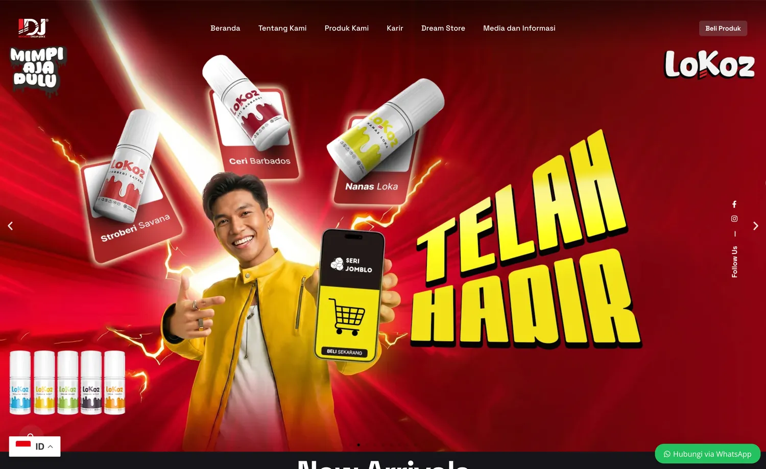 Indonesia Dream Juice homepage — F&B website design by Stefanoes Visual